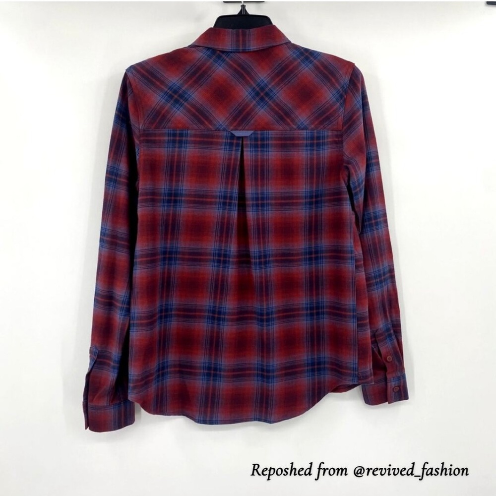 Bass Outdoor Plaid Long Sleeve Button Up Shirt Women’s XS Oversized New - Picture 2 of 7
